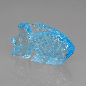 Topazio naturale blu da 18,94 ct, trasparente, trasparente/traslucido