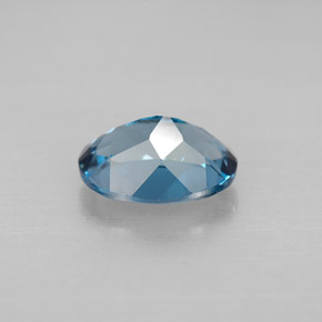 Topazio naturale blu da 2,07 ct, taglio ovale, VVS