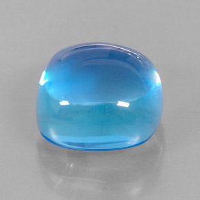 Topazio naturale blu da 18,22 ct, taglio a cuscino, trasparente