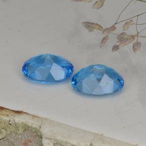 Topazio naturale blu da 4,71 ct, taglio ovale, VVS