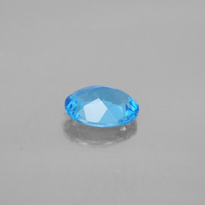 Topazio naturale blu da 2,08 ct, taglio ovale, VVS-VS
