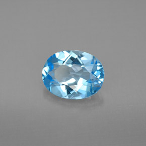 Topazio naturale blu svizzero da 2,05 ct, taglio ovale, VVS