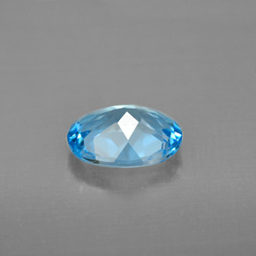 Topazio naturale blu svizzero da 2,05 ct, taglio ovale, VVS
