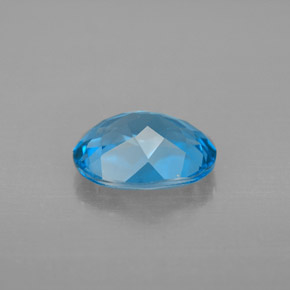 Topazio naturale blu da 2,25 ct, taglio ovale, VVS