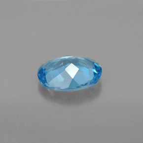 Topazio naturale blu da 2,01 ct, taglio ovale, VVS