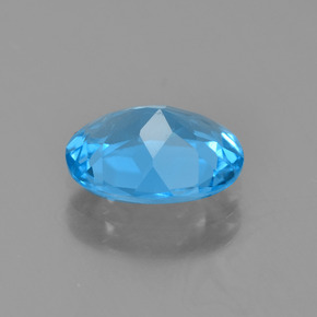 Topazio naturale blu da 1,98 ct, taglio ovale, VVS