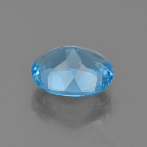 Topazio naturale blu da 2,40 ct, taglio ovale, VVS