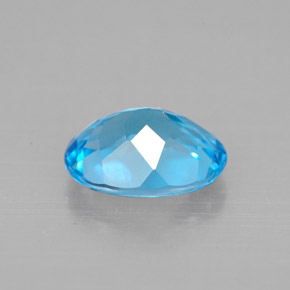 Topazio naturale blu da 2,18 ct, taglio ovale, VVS
