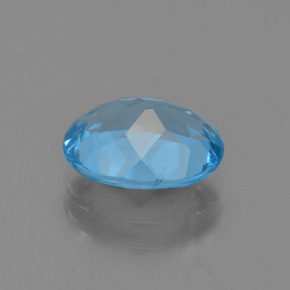 Topazio naturale blu da 2,26 ct, taglio ovale, VVS