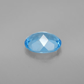 Topazio naturale blu da 2,16 ct, taglio ovale, VVS
