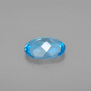 Topazio naturale blu da 1,91 ct, taglio ovale, VS