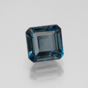 Topazio naturale blu da 1,91 ct, taglio smeraldo, VVS