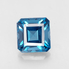 Topazio naturale blu da 2,23 ct, taglio smeraldo, VVS