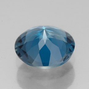 Topazio naturale blu da 2,71 ct, taglio rotondo, VVS