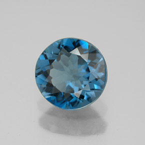 Topazio naturale blu da 2,91 ct, taglio rotondo, VS