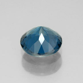 Topazio naturale blu da 2,91 ct, taglio rotondo, VS