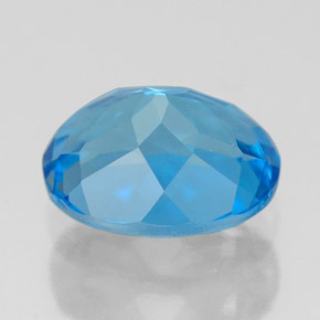Topazio naturale blu da 2,57 ct, taglio ovale, VVS