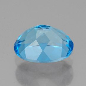 Topazio naturale blu da 2,66 ct, taglio ovale, VVS