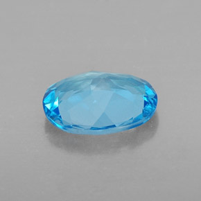 Topazio naturale blu da 1,85 ct, taglio ovale, VVS