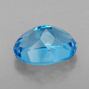 Topazio naturale blu da 2,54 ct, taglio ovale, VVS