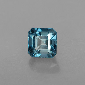 Topazio naturale blu da 1,12 ct, taglio smeraldo, VS