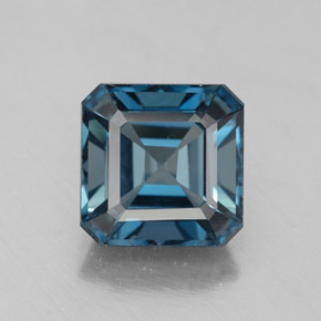 Topazio naturale blu da 2,34 ct, taglio smeraldo, VS-SI