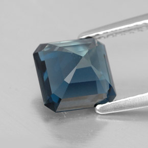 Topazio naturale blu da 2,34 ct, taglio smeraldo, VS-SI