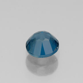 Topazio naturale blu da 0,63 ct, taglio rotondo, VVS-VS