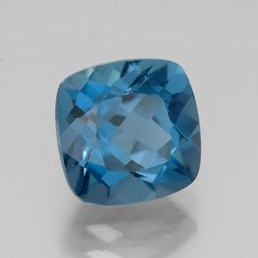 Topazio naturale blu da 3,03 ct, taglio a cuscino, VS