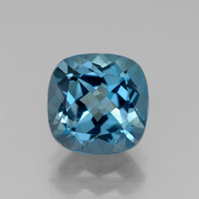 Topazio naturale blu da 2,77 ct, taglio a cuscino, VVS-VS