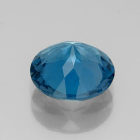 Topazio naturale blu da 2,70 ct, taglio rotondo, VS-SI