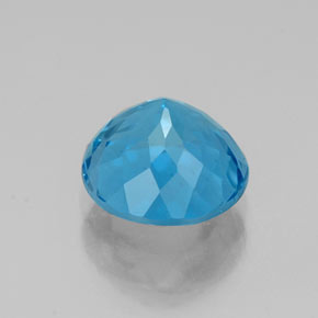 Topazio naturale blu da 2,28 ct, taglio rotondo, VVS-VS