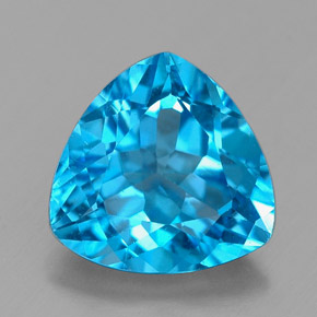 Topazio naturale blu da 2,65 ct, trillion, VVS