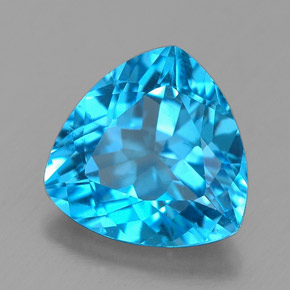 Topazio naturale blu da 2,65 ct, trillion, VVS