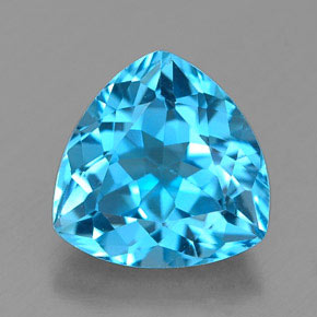 Topazio naturale blu da 2,86 ct, trillion, VVS