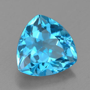 Topazio naturale blu da 2,86 ct, trillion, VVS