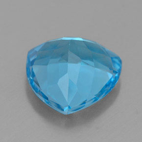 Topazio naturale blu da 2,86 ct, trillion, VVS