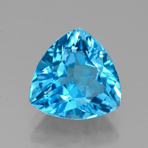 Topazio naturale blu da 2,67 ct, trillion, VVS
