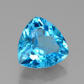 Topazio naturale blu da 2,67 ct, trillion, VVS