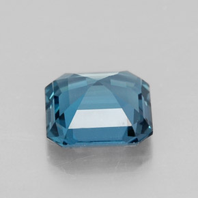 Topazio naturale blu da 1,77 ct, taglio smeraldo, VVS-VS