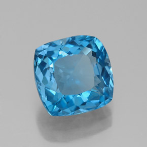 Topazio naturale blu da 2,76 ct, taglio a cuscino, VVS-VS