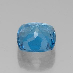 Topazio naturale blu da 2,76 ct, taglio a cuscino, VVS-VS