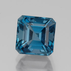 Topazio naturale blu da 2,62 ct, taglio smeraldo, VVS