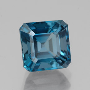 Topazio naturale blu da 2,62 ct, taglio smeraldo, VVS