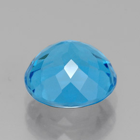 Topazio naturale blu da 2,64 ct, taglio rotondo, VVS