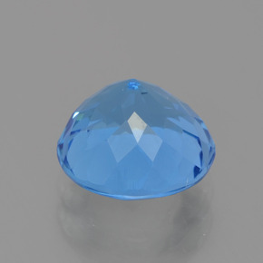 Topazio naturale blu da 2,78 ct, taglio rotondo, VS