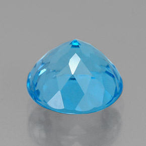 Topazio naturale blu da 2,63 ct, taglio rotondo, VVS