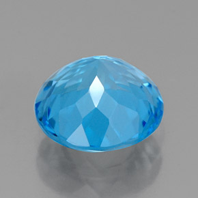 Topazio naturale blu da 2,31 ct, taglio rotondo, VVS-VS