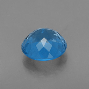 Topazio naturale blu da 2,47 ct, taglio rotondo, VS
