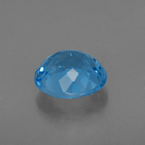 Topazio naturale blu da 2,42 ct, taglio rotondo, VVS